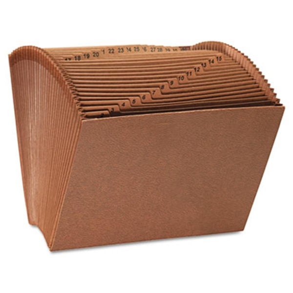 Leather-Like Expanding File- Open Top- 12 x10- 1-31- Letter- Redrope, Coolcrafts, Mfr#: CO950040